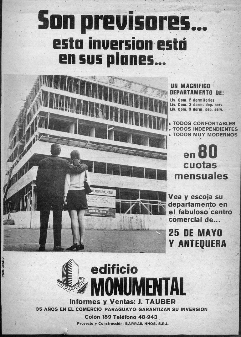 Publicidad del emprendimiento en los periódicos de la época