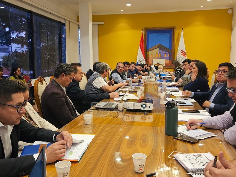 Reunión de autoridades del PLRA con funcionarios del TSJE (Foto Gent.)