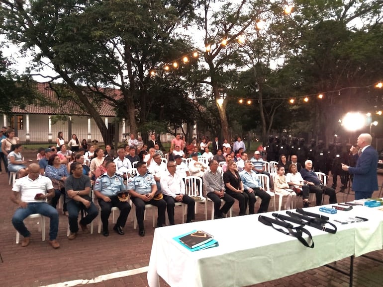 El intendente Municipal, Luis Rodríguez, liberal, dijo que quiere ser ejemplo como ciudad segura.