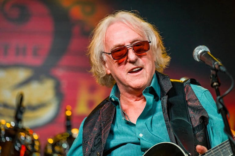 El músico y compositor británico Denny Laine. Fue cofundador de Wings y The Moody Blues.