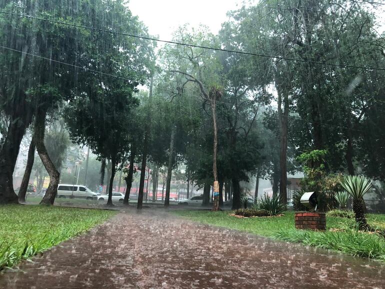 El volumen de lluvia de este miércoles en Alto Paraná fue entre 31 mm a 78mm.