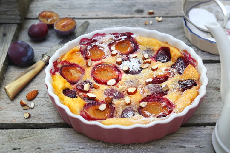 Clafoutis de ciruela.