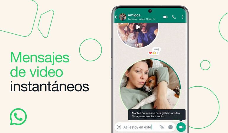 WhatsApp trae une novedad, los videomensajes.