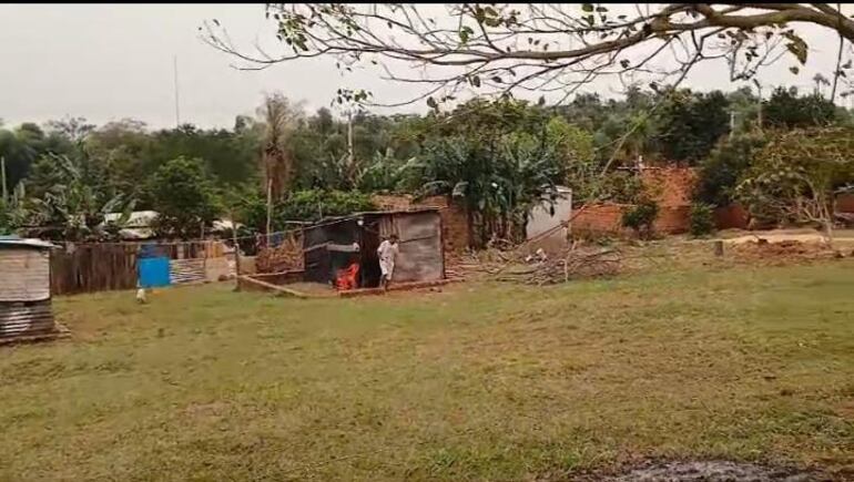 En la imagen se ve un sector de la zona ocupada por los pobladores de la compañía de Potrero Guazú de Itauguá.