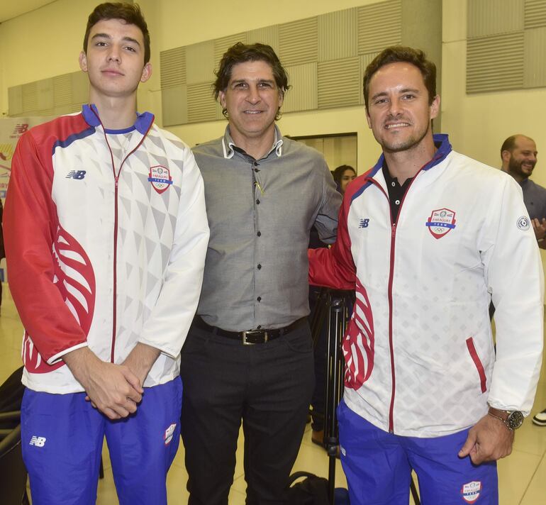 Camilo Corrales, Raúl Codas y José Castillo.