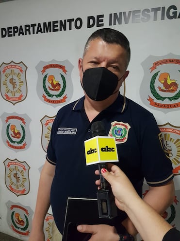 Comisario Sergio Insfrán, jefe del Departamento de la Lucha contra el Crimen Organizado de la Policía.