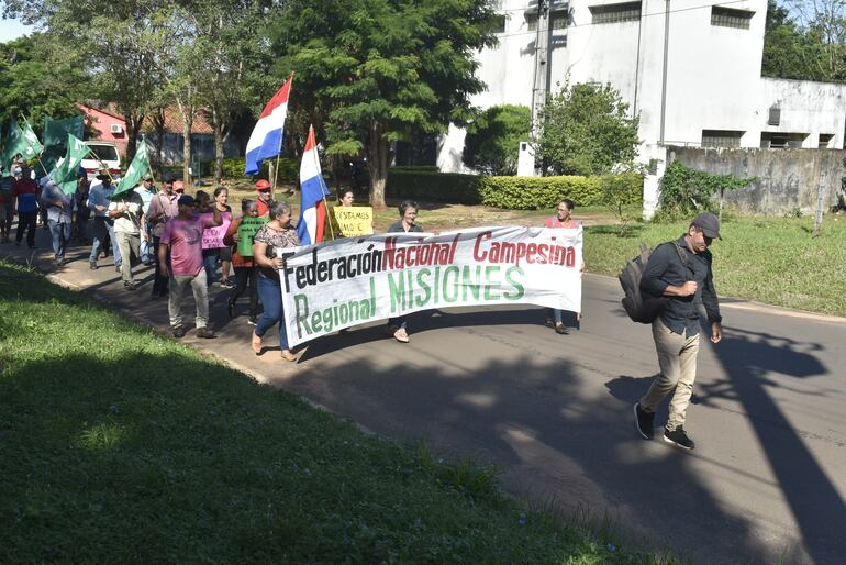 Santa Rosa, Misiones - marcha campesina