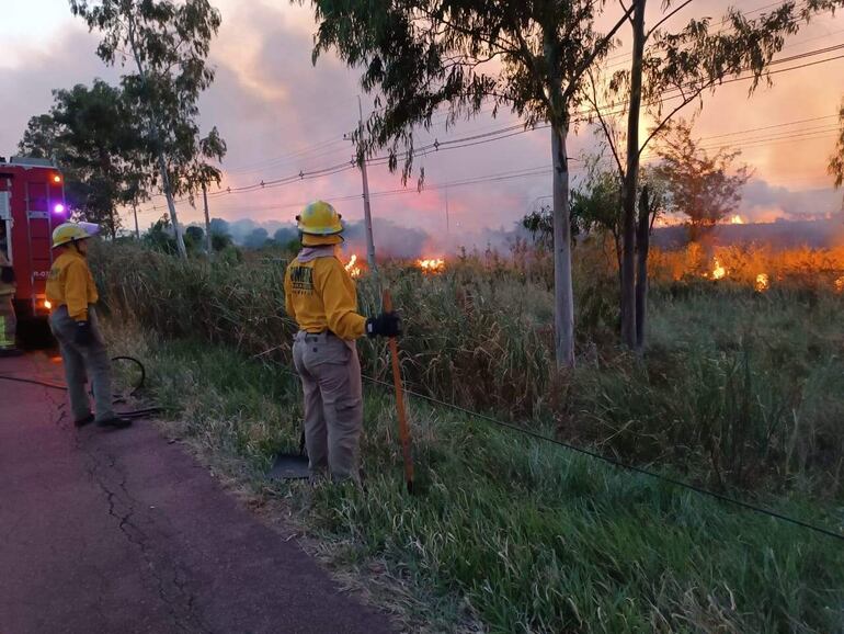 El viento traslada el humo hacia la zona céntrica ocasionando molestia a los pobladores.