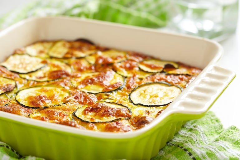 Milhojas de zucchini.