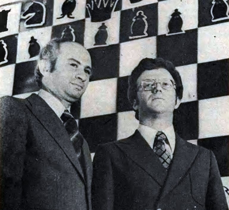 Boris Gulko y Josif Dorfman, Campeones de la URSS 1977 (Foto Krapto).