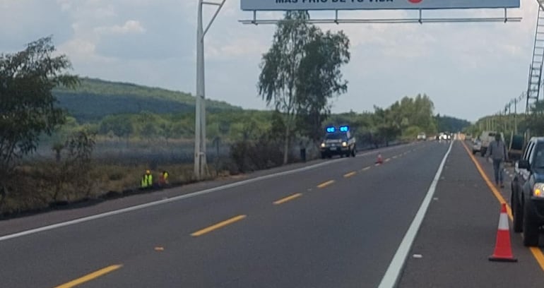 Un principio de incendio se registró esta tarde en la Ecovía Luque - San Bernardino.