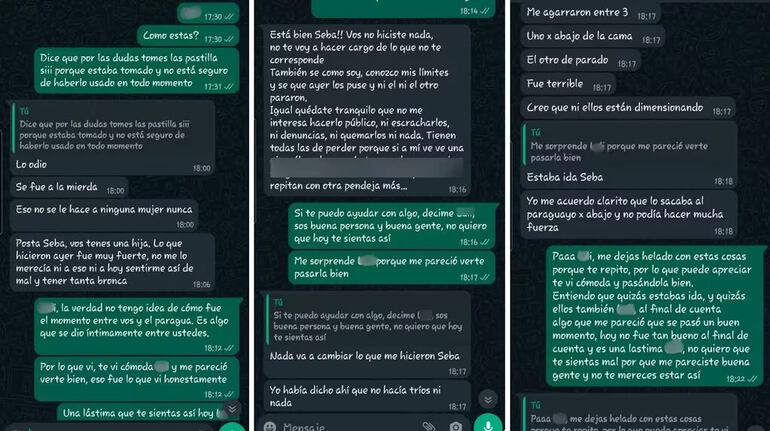 Chats entre Sebastián Sosa arquero de Vélez y la periodista que denunció a los jugadores por supuesta violación.