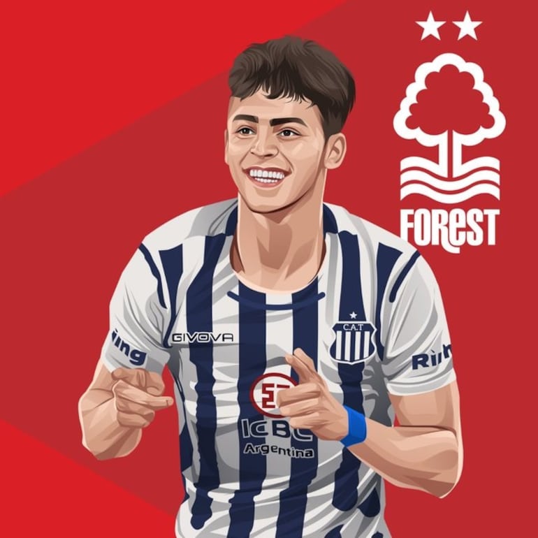 Ramón Sosa, al Nottingham Forest (Foto ilustración de X)