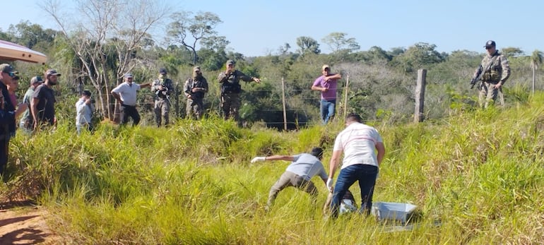 Lugar donde fue hallado el cadáver de César Gabriel Marecos Duarte, en Villa Ygatimí