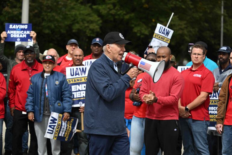 El presidente de Estados Unidos, Joe Biden, acompañó y apoyó las medidas tomadas por los trabajadores de las plantas de Ford.