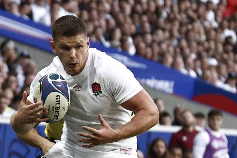 Owen Farrell (32 años) es el  máximo anotador de Inglaterra. AFP