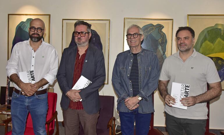 Roberto Galeano, Fredi Casco, José Daniel Nasta y Martín Nasta realizaron la presentación del segundo volumen de "Contar el Arte".