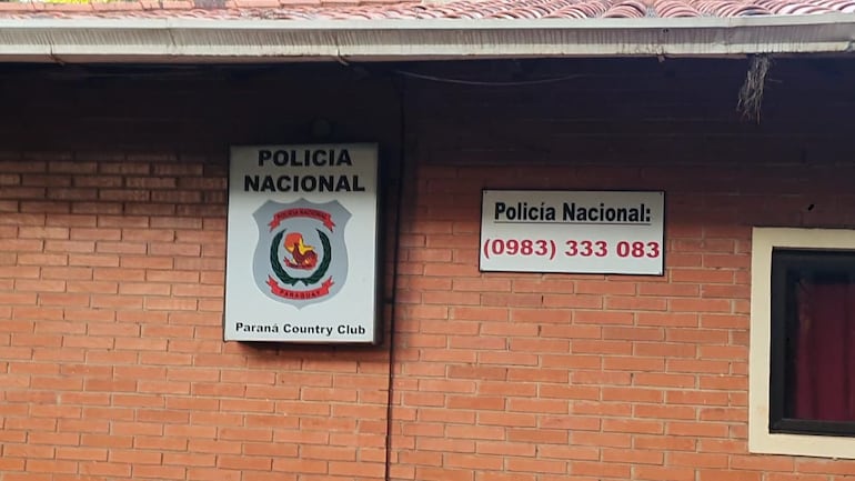 Puesto policial número 1 dentro del Paraná Country Club en Hernandarias.