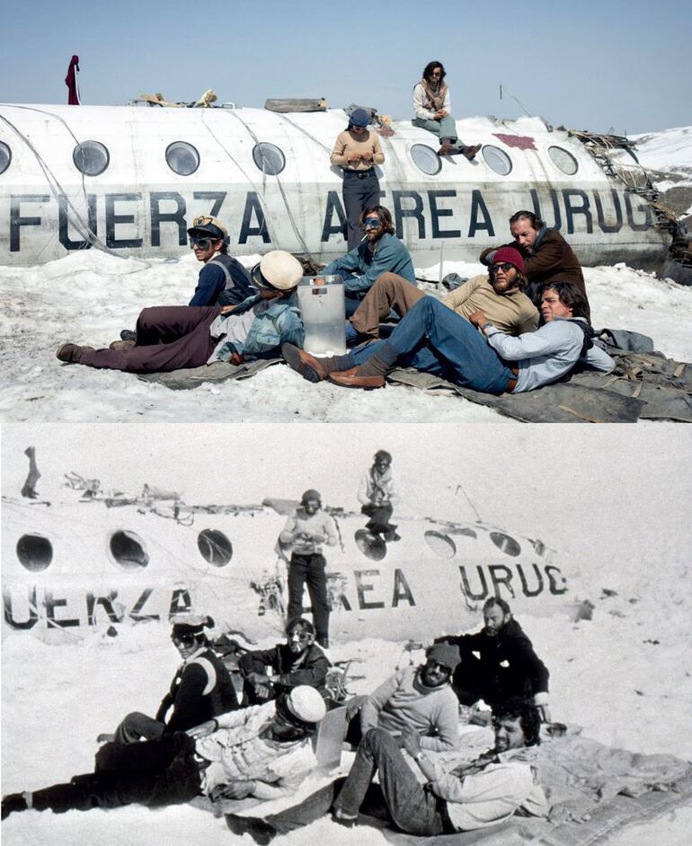 Imágenes promocionales de Neftlix del filme "La sociedad de la nieve".