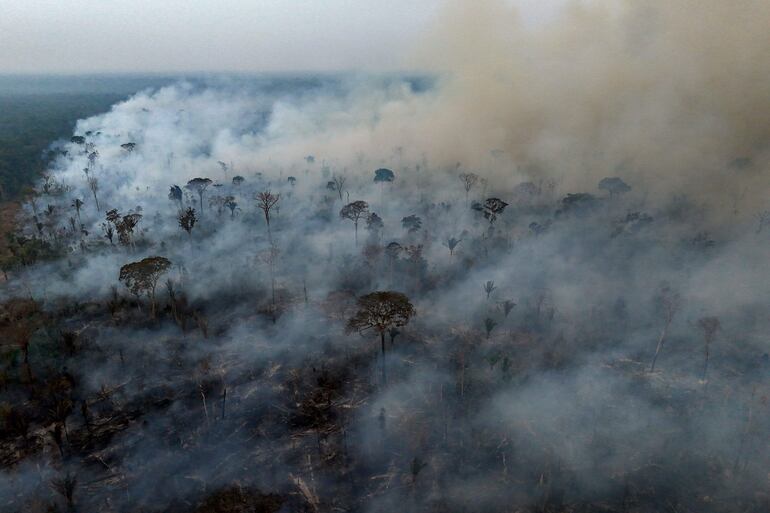 Una zona de la Amazonía brasileña devastada por un incendio, en septiembre.