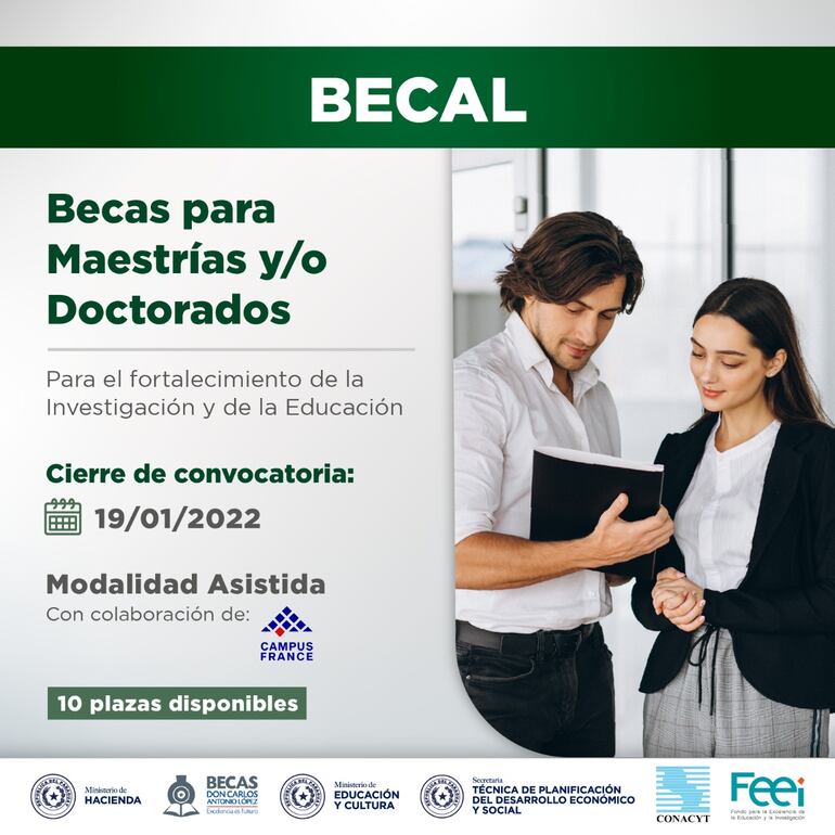 Becas son ofrecidas para Francia.