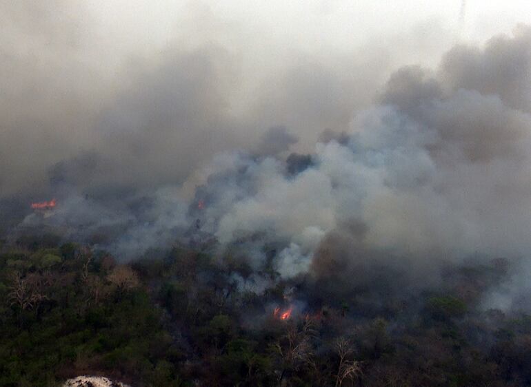 El incendio en la zona del cerro Chovoreca en septiembre arrasó con 180.000 hectáreas.