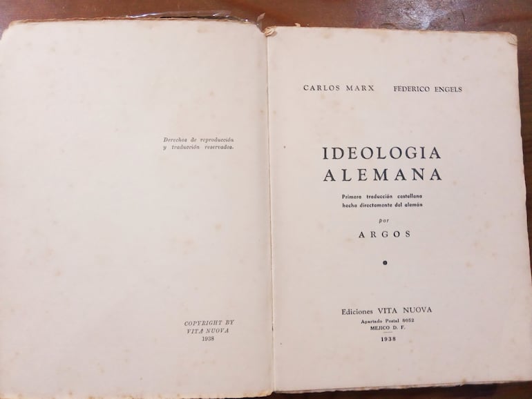 Primera edición en español de "La Ideología alemana" de Engels y Marx, México, 1938