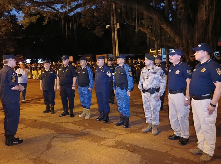 La cúpula policial llegó a Ciudad del Este para acompañar el operativo de seguridad que se inicia este viernes.