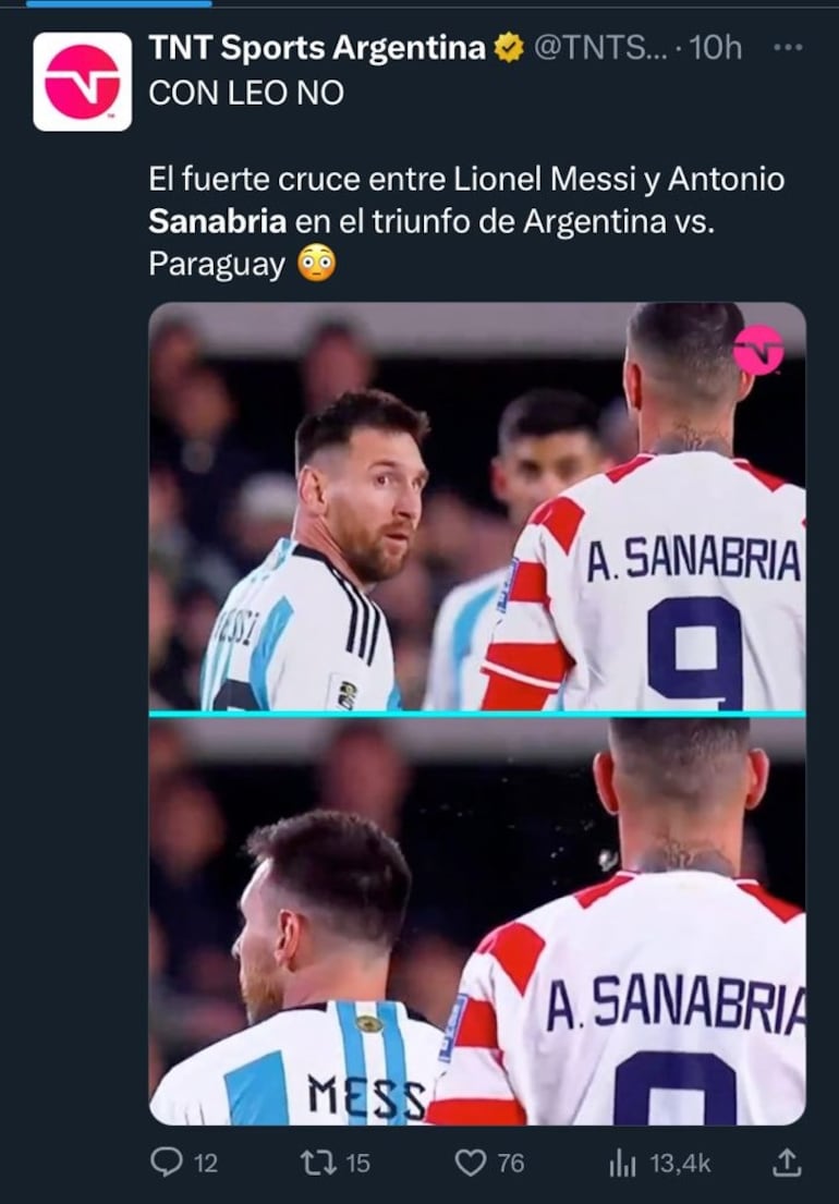 Reacciones del supuesto escupitajo de Antonio Sanabria a Lionel Messi.