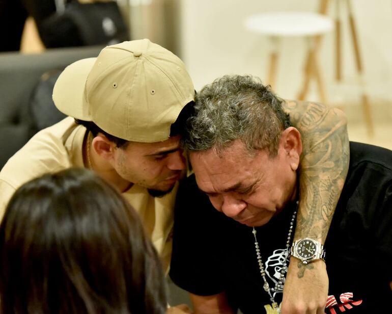 Luis Díaz, jugador del Liverpool, y su padre Luis Manuel Díaz.