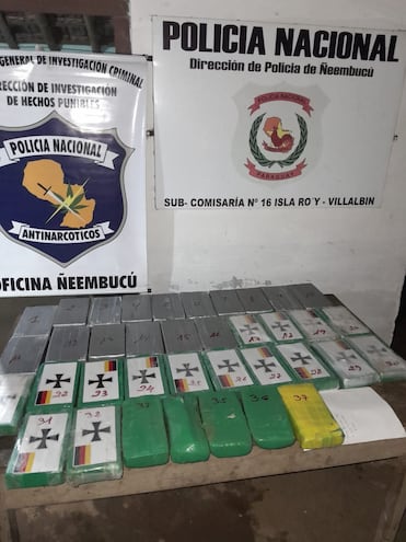 Hallan 40 kilos de cocaína en una propiedad privada en la compañía de Paso Londres, comunidad de Isla Ro´y distrito de Villalbín.