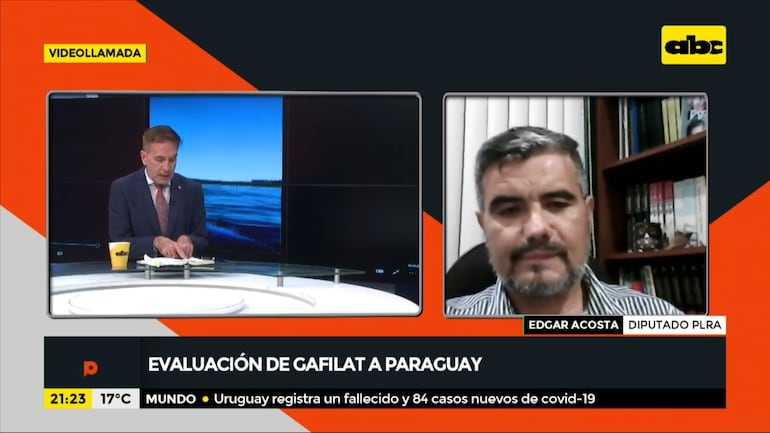 Diputado Edgar Acosta durante entrevista en ABC.