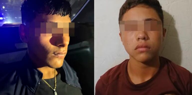 Los dos adolescentes que fueron detenidos tras robar un auto y ocasionar la muerte de una niña de 7 años. El crimen ocurrió en San Lorenzo, Argentina.