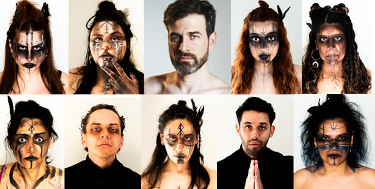 El elenco de "La bruja que me habita", la experiencia teatral que se presentará en la Noche de Brujas.