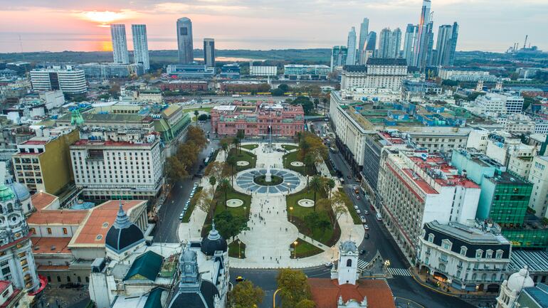 Plaza de Mayo, origen de la fundación de Argentina.