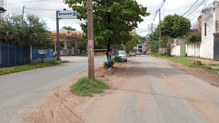 El paseo central de Avelino Martínez, está abandonada por las autoridades.