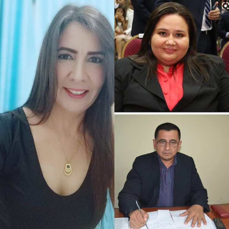 Jueces de la Circunscripción Judicial de Paraguarí, Digna Ocampos, Zusan Domenech de Quiindy y Guillermo Ortega de Ybycuí.
