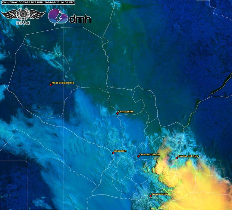 Núcleos de tormentas se desarrollan sobre el territorio nacional este 12 de setiembre.