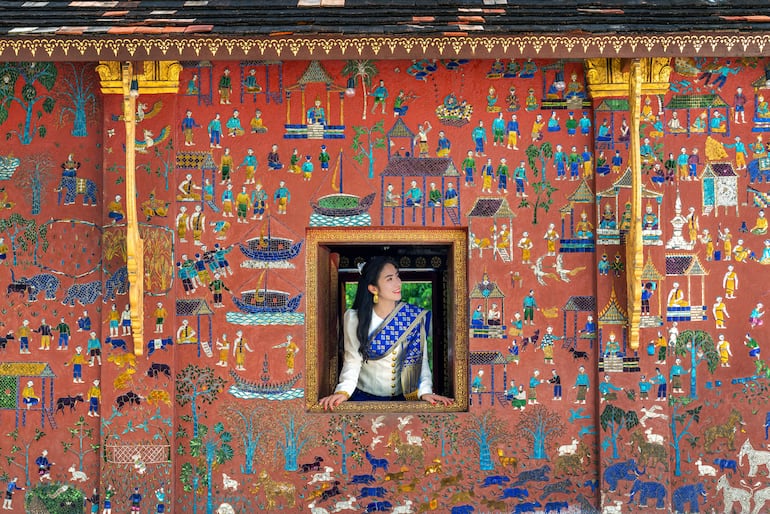 Templo Wat Xieng Thong en Laos.