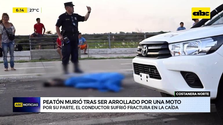 Trágico Accidente en la Costanera Norte: hombre de 62 años murió tras ser embestido por motocicleta