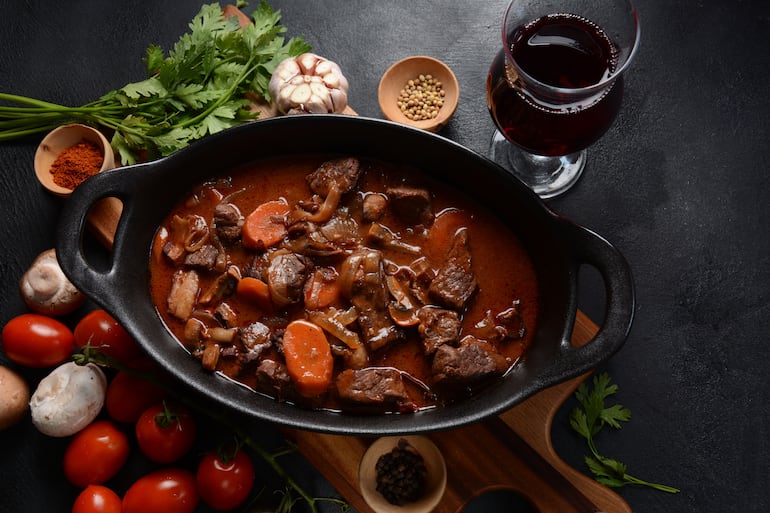 Boueuf Bourguignon.