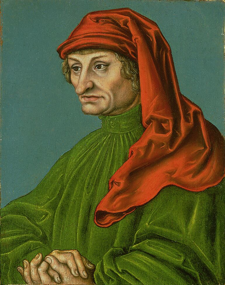 Retrato de Rodolphus Agrícola, por Lucas Cranach "El Viejo" (circa 1540).