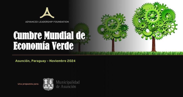 El flyer que invita a la “Cumbre Mundial de Economía Verde” en Asunción.