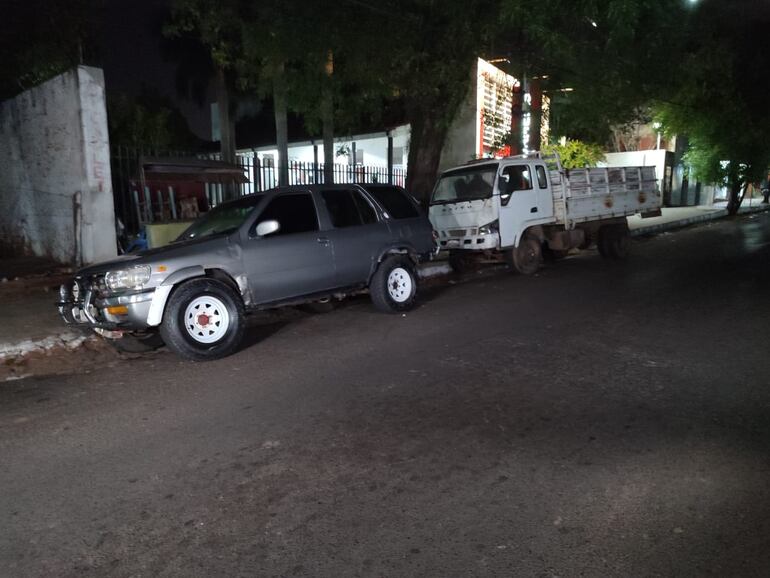 La camioneta utilizada para robar un camión que finalmente fue recuperado por la Policía.