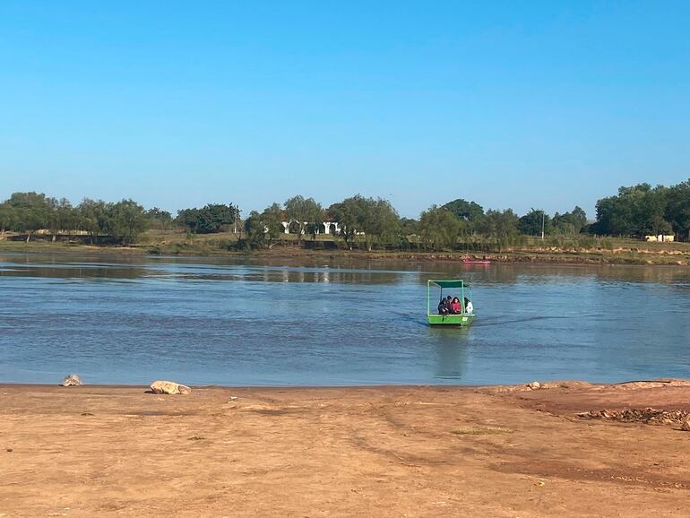 La bajante del río Paraguay en Concepción.