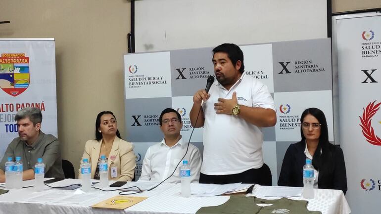 Reinaldo Dávalos, jefe regional del Senepa, durante su alocución en la presentación del plan.