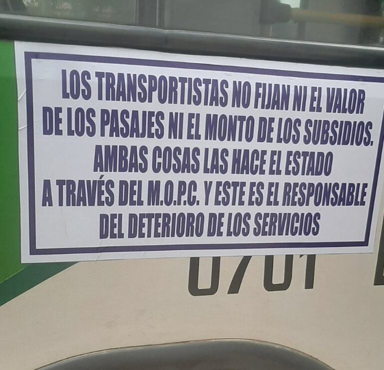 Lavado de manos. El mensaje de los empresarios de Cetrapam a los pasajeros.