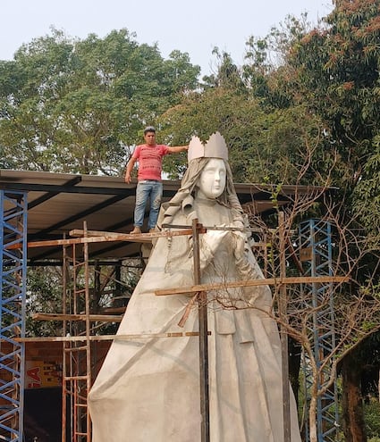 Tres estatuas gigantes de la Virgen de Caacupé serán expuestas en la capital espiritual en diciembre.