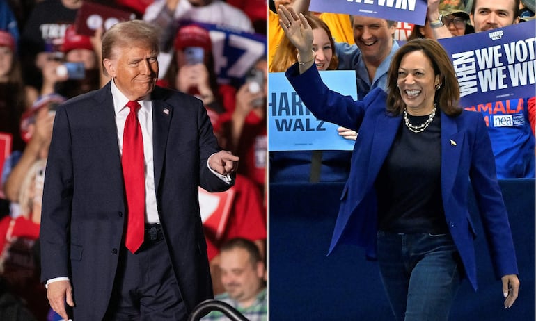 El expresidente estadounidense Donald Trump y la vicepresidenta Kamala Harris disputarán la presidencia en los comicios del martes.