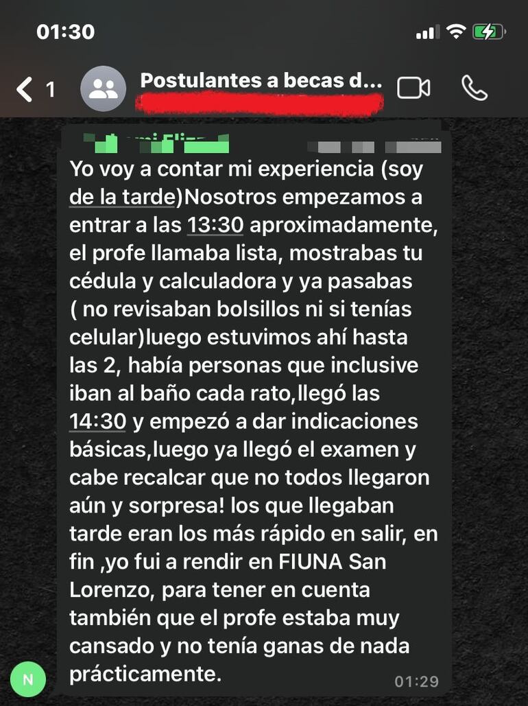 Jóvenes compartieron sus experiencias en el examen de las Becas de Gobierno